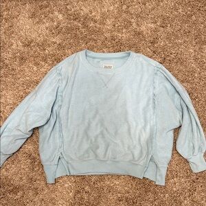 American Eagle Outfitters Sky Blue Oversized Crew Neck Sweater